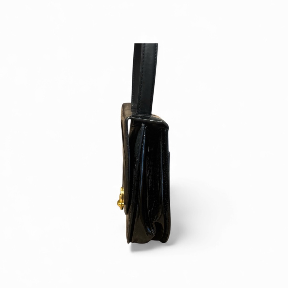 Céline Vintage Patent Leather Top Handle Bag – Black Patent Leather - Picture 5 of 12